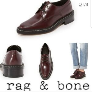 Gently Used Rag & Bone Kenton Oxford in Beautiful Oxblood. Women's 38.5 $34 obo.